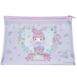Sanrio My Melody And Kuromi Anniversary Pouch Cute Kawaii Makeup Bag For Women